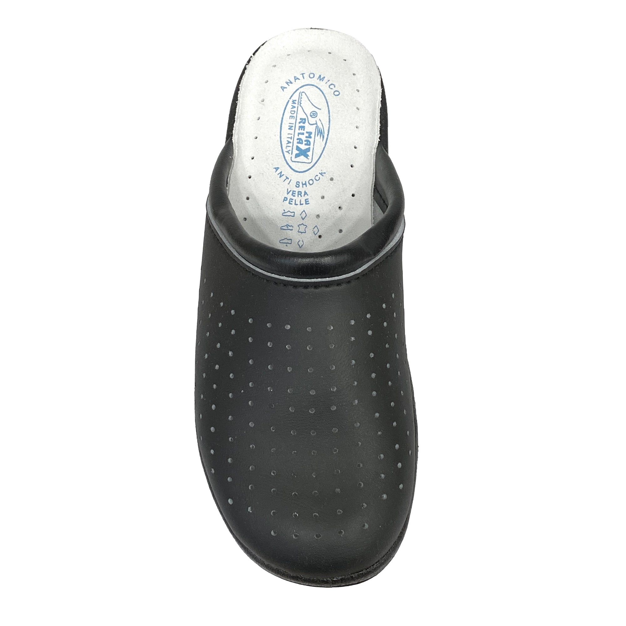 Ανδρικά ανατομικά σαμπό με δερμάτινο πάτο Μαύρο ANSIN