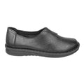 Γυναικεία ανατομικά παπούτσια slip-on με λάστιχο Μαύρο ANSIN