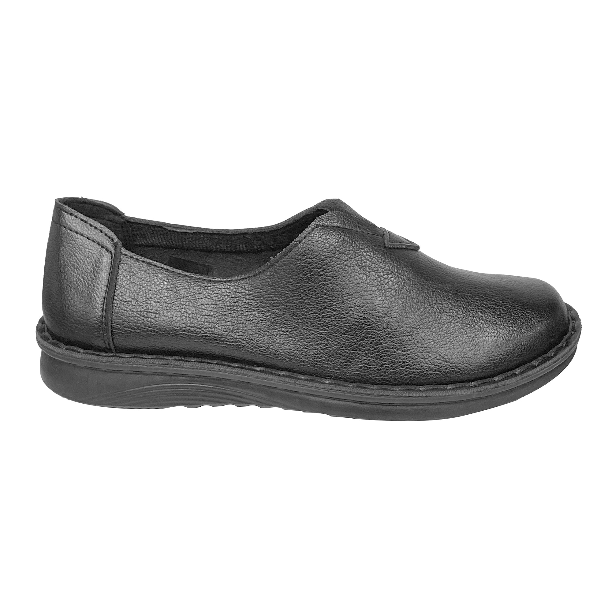 Γυναικεία ανατομικά παπούτσια slip-on με λάστιχο Μαύρο ANSIN