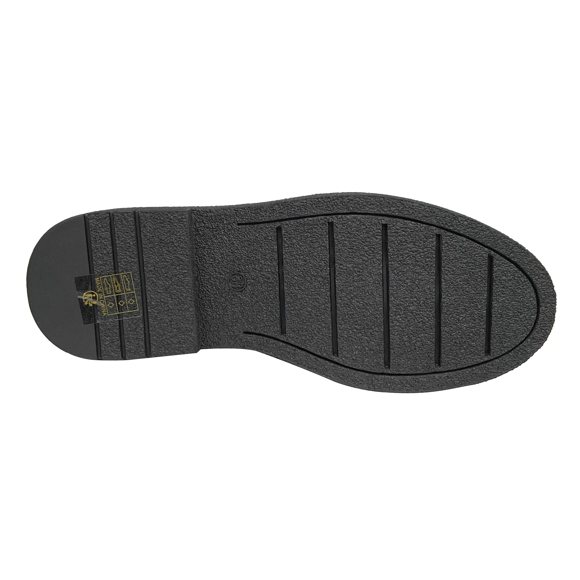 Γυναικεία μοκασίνια με χρυσό διακοσμητικό Μαύρο ANSIN