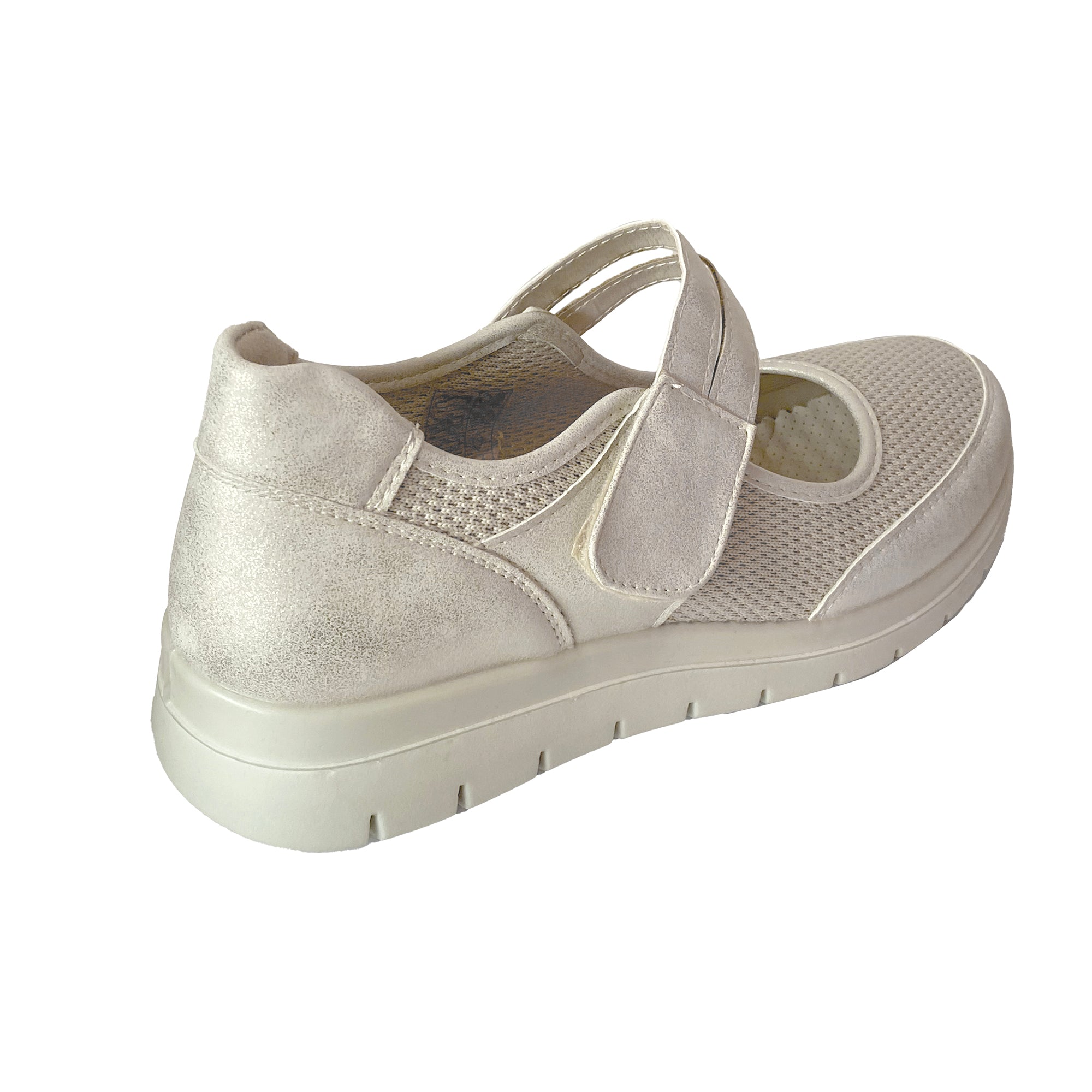 Γυναικεία ανατομικά καλοκαιρινά παπούτσια με μπαρέτα Μπεζ ANSIN