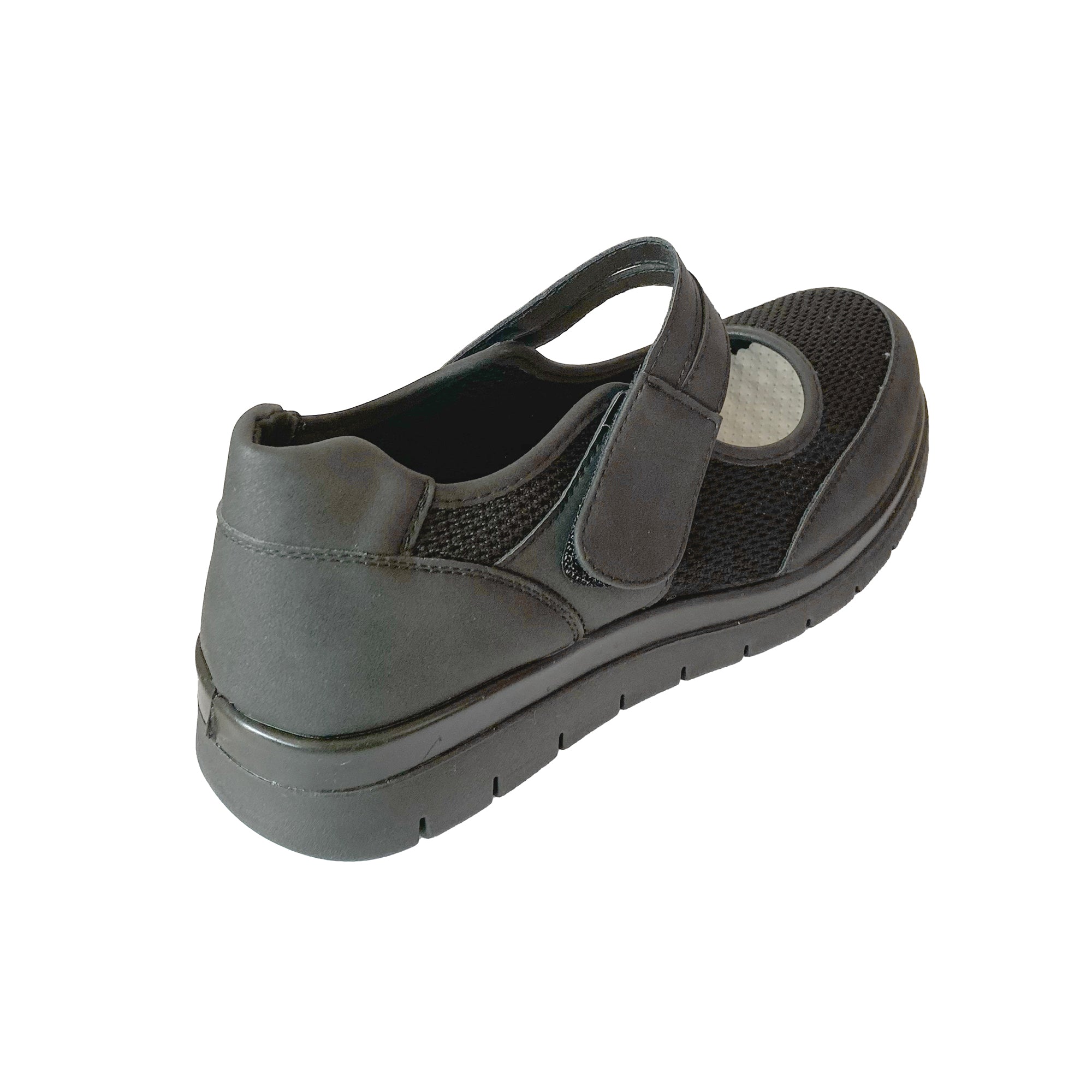 Γυναικεία ανατομικά καλοκαιρινά παπούτσια με μπαρέτα Μαύρο ANSIN