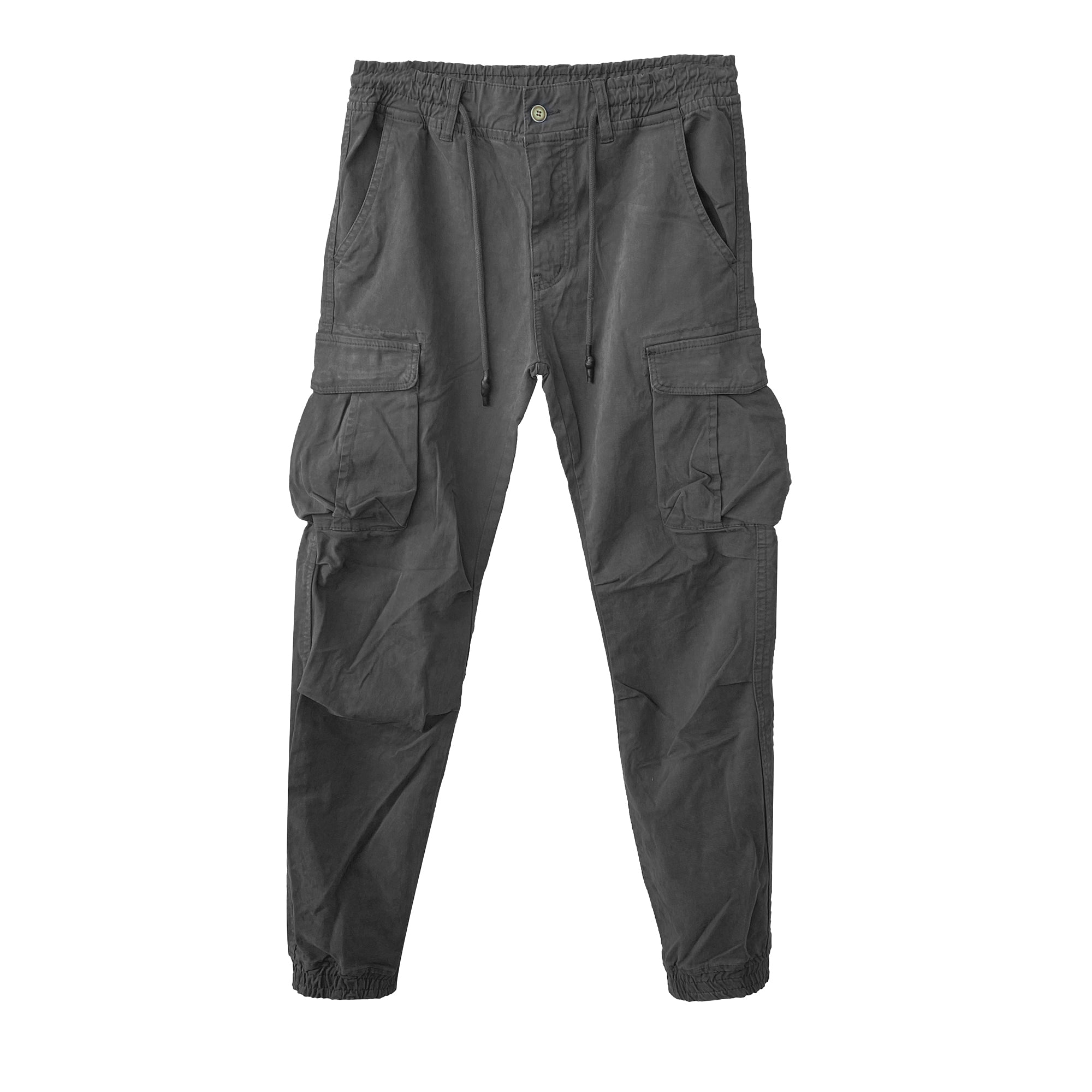 Ανδρικά παντελόνια cargo με λάστιχο Μαύρο ANSIN