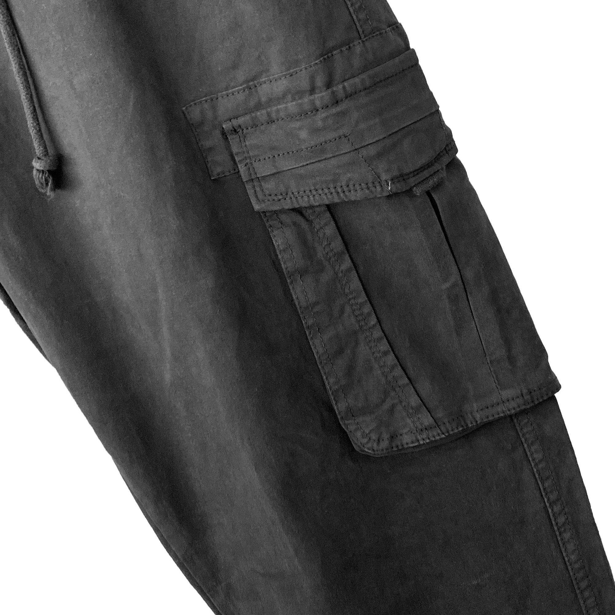 Ανδρικά παντελόνια cargo με λάστιχο Μαύρο ANSIN