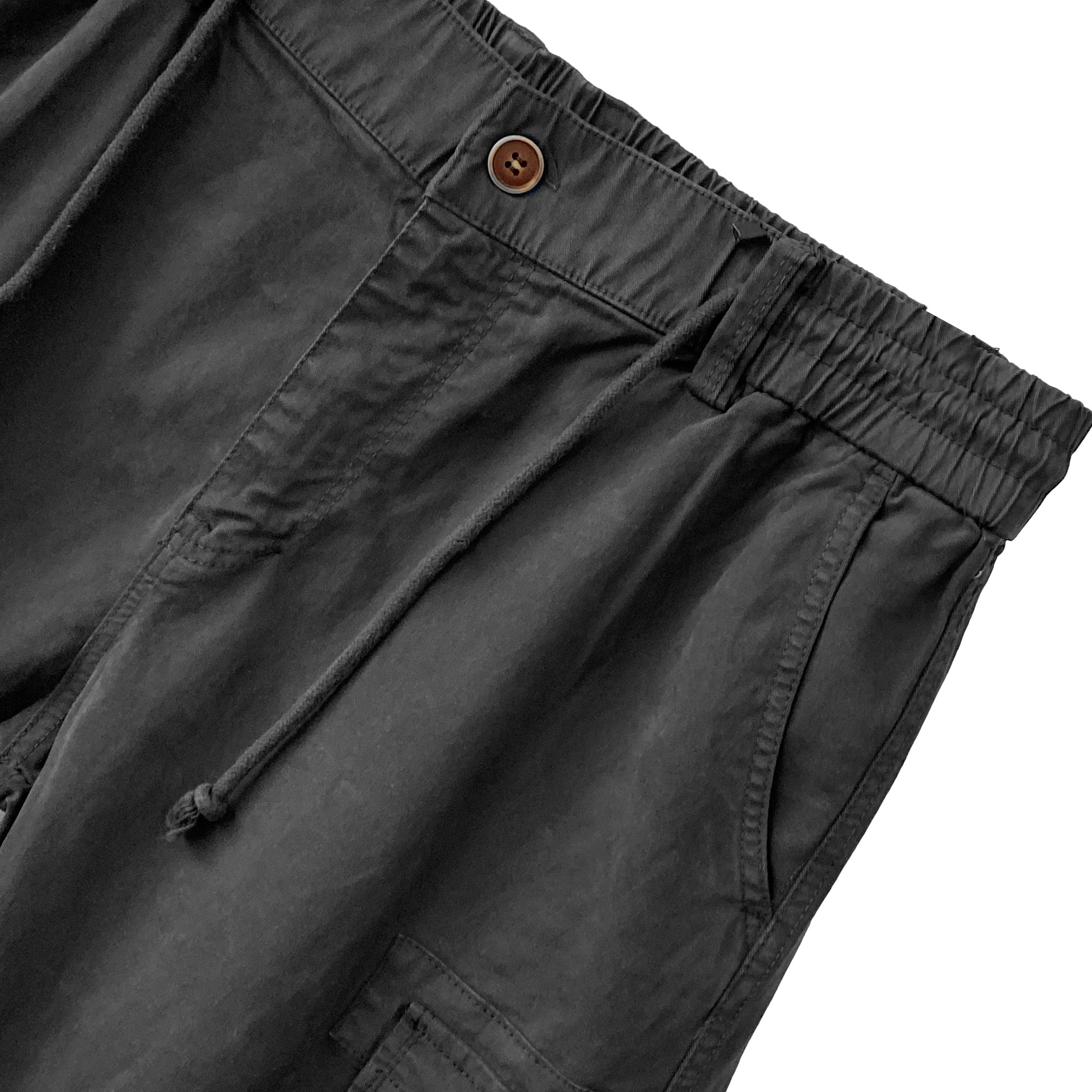 Ανδρικά παντελόνια cargo με λάστιχο Μαύρο ANSIN