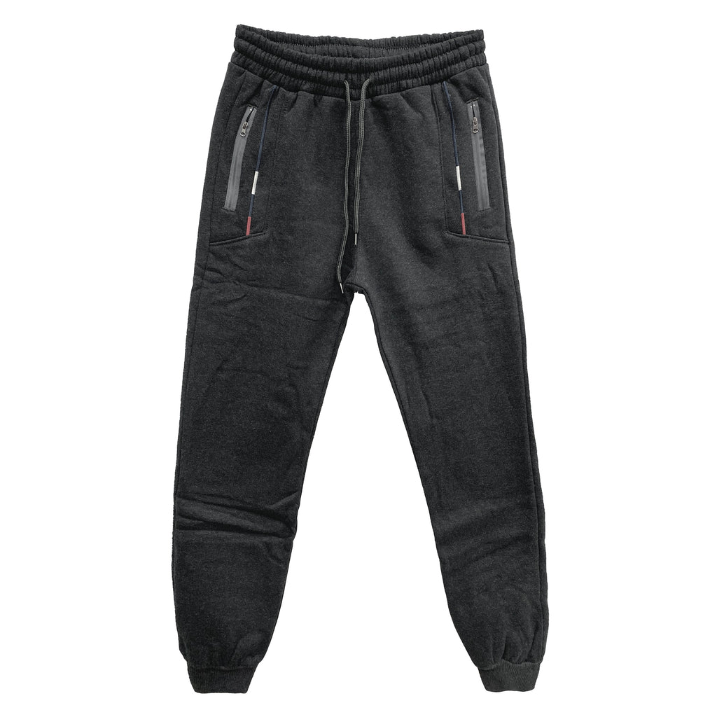 Ανδρική φόρμα παντελόνια fleece με λάστιχο Γκρι ANSIN