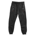 Ανδρική φόρμα παντελόνια fleece με λάστιχο Μαύρο ANSIN