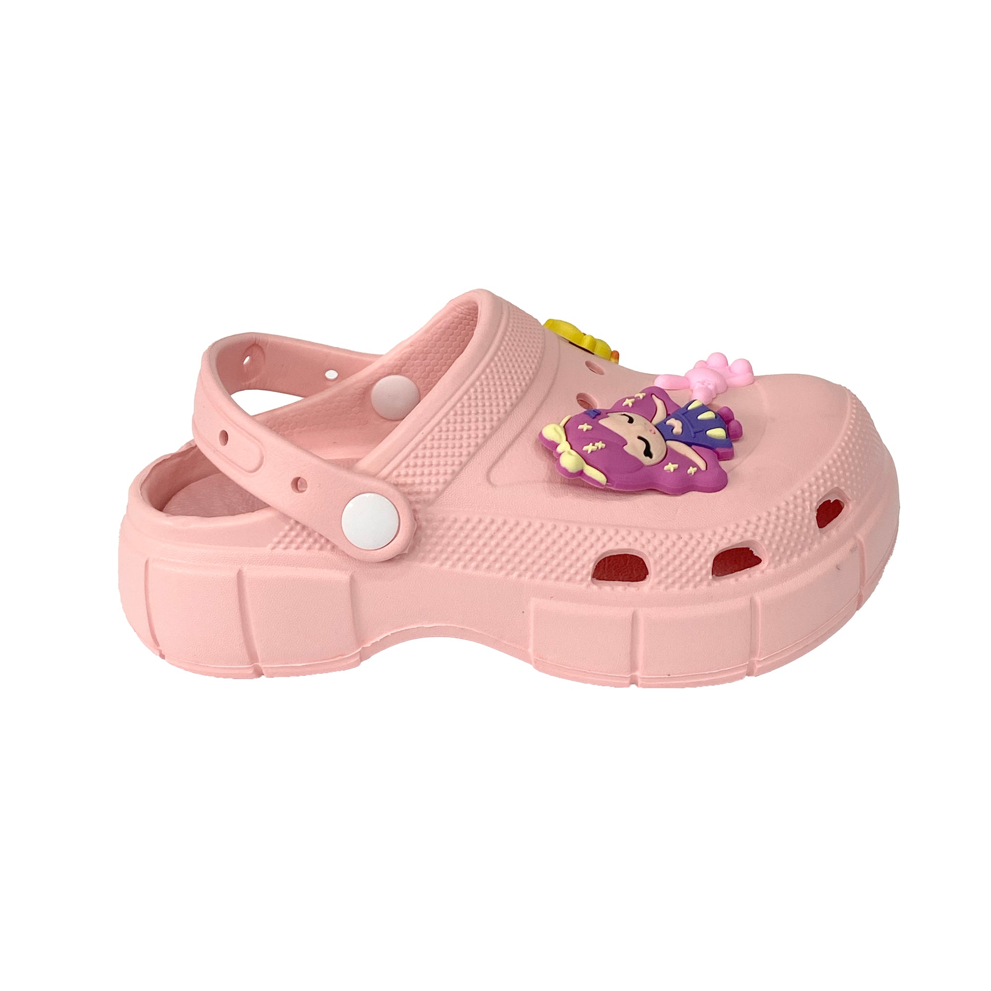 Παιδικές παντόφλες σαμπό για κορίτσι με διακοσμητικά 30-35 Ροζ ANSIN