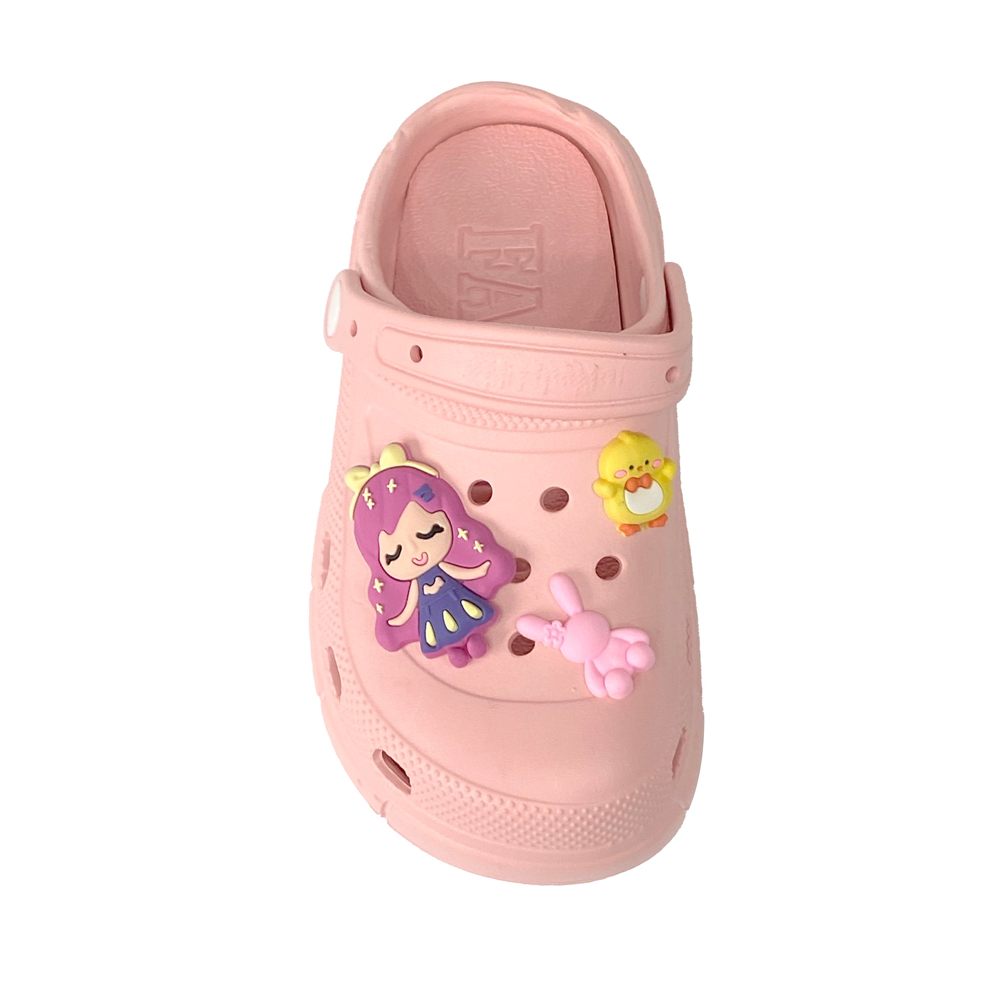 Παιδικές παντόφλες σαμπό για κορίτσι με διακοσμητικά 30-35 Ροζ ANSIN