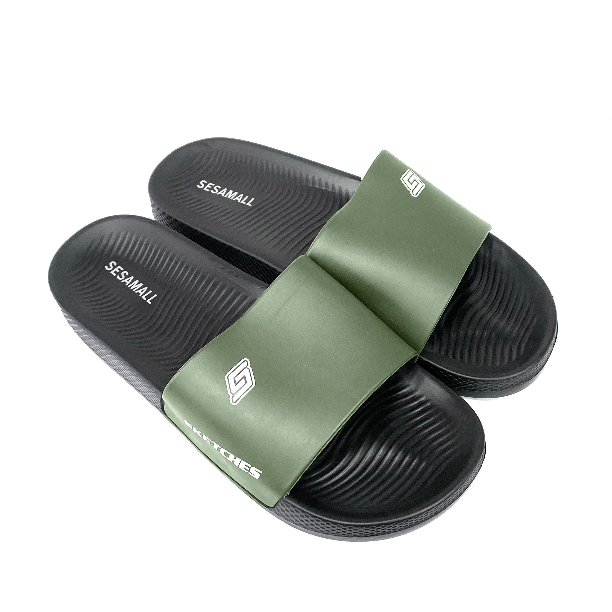 Ανδρικές καλοκαιρινές παντόφλες Slides Χακί ANSIN