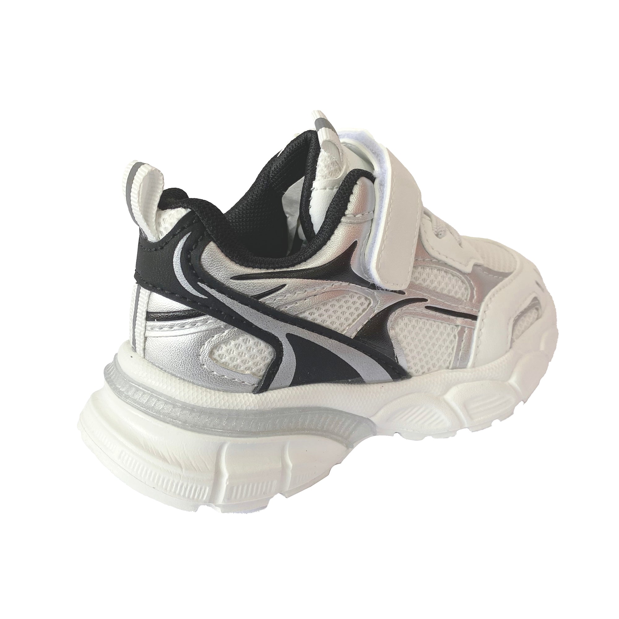 Κοριτσίστικα αθλητικά παπούτσια με σκρατς (25-30) Λευκό/Μαύρο ANSIN