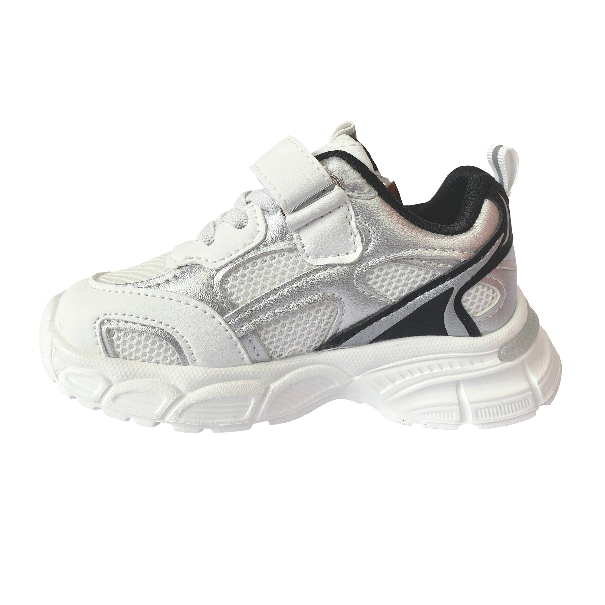 Κοριτσίστικα αθλητικά παπούτσια με σκρατς (25-30) Λευκό/Μαύρο ANSIN