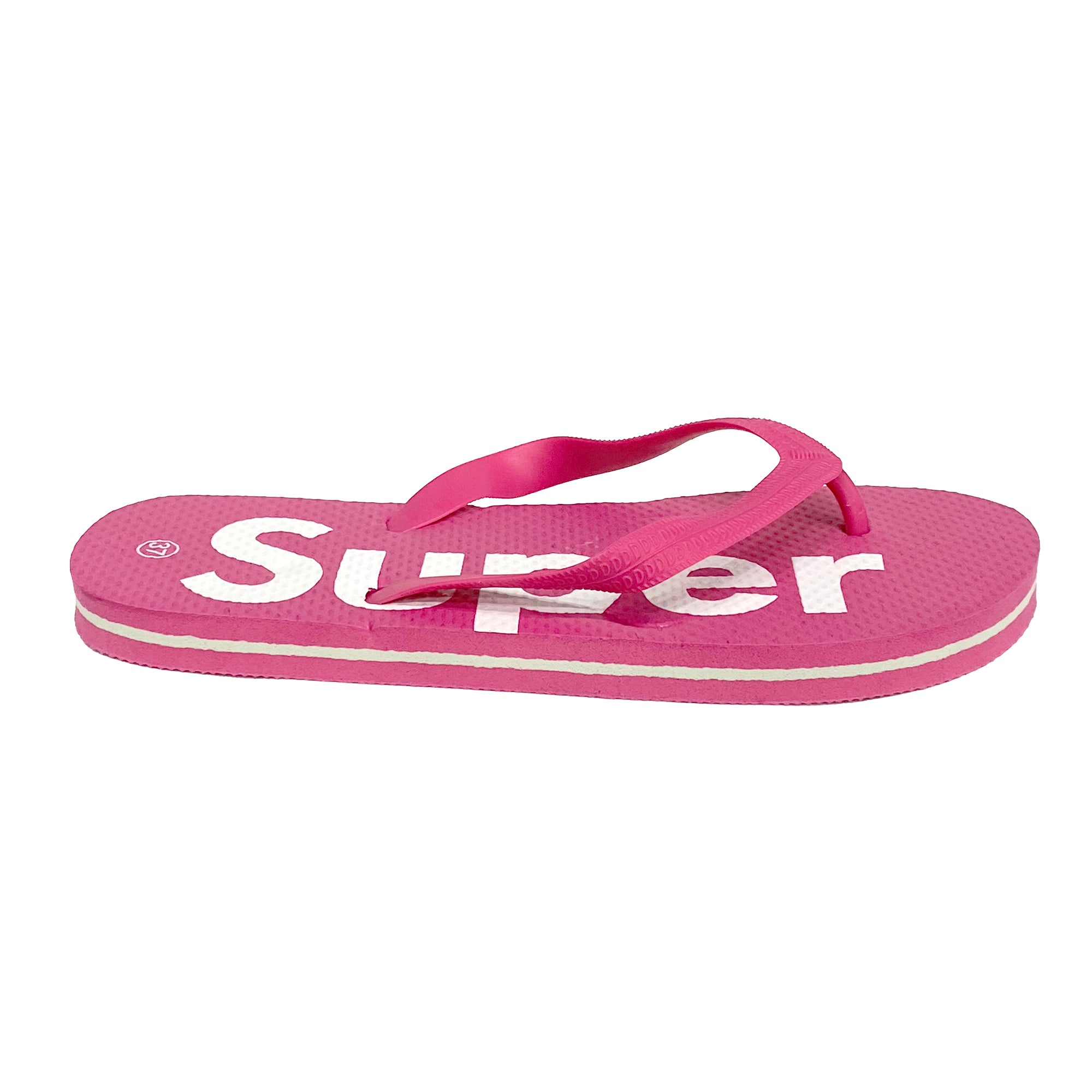 Γυναικείες σαγιονάρες SUPER flip-flops Φούξια ANSIN