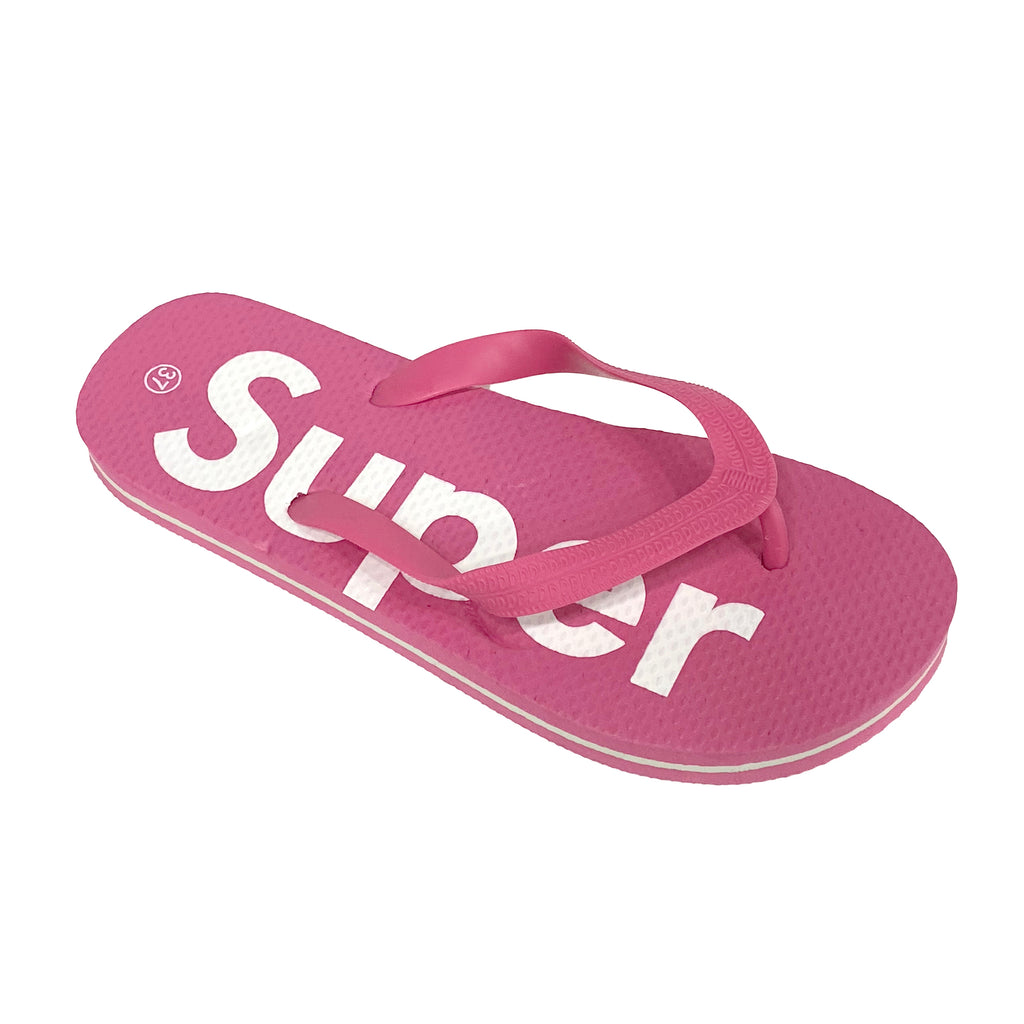 Γυναικείες σαγιονάρες SUPER flip-flops Φούξια ANSIN