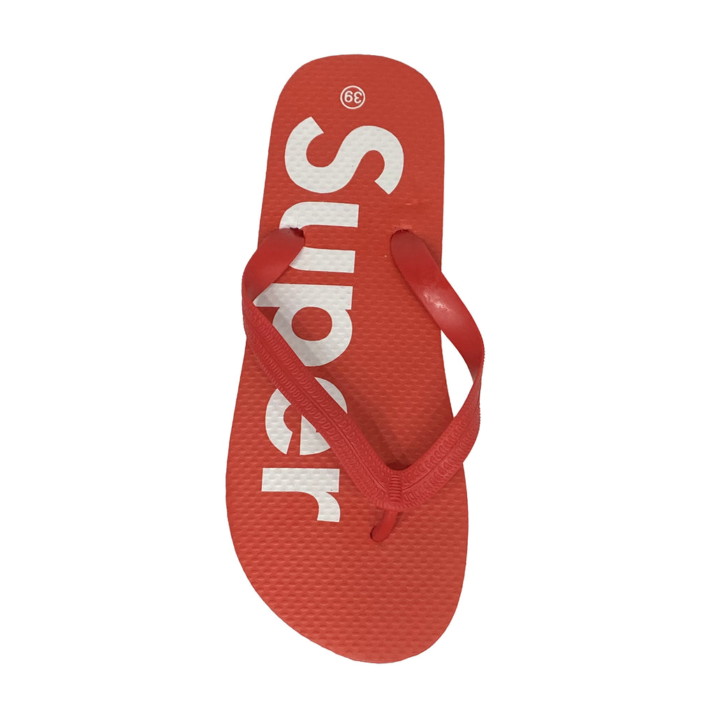 Γυναικείες σαγιονάρες SUPER flip-flops κόκκινο ANSIN