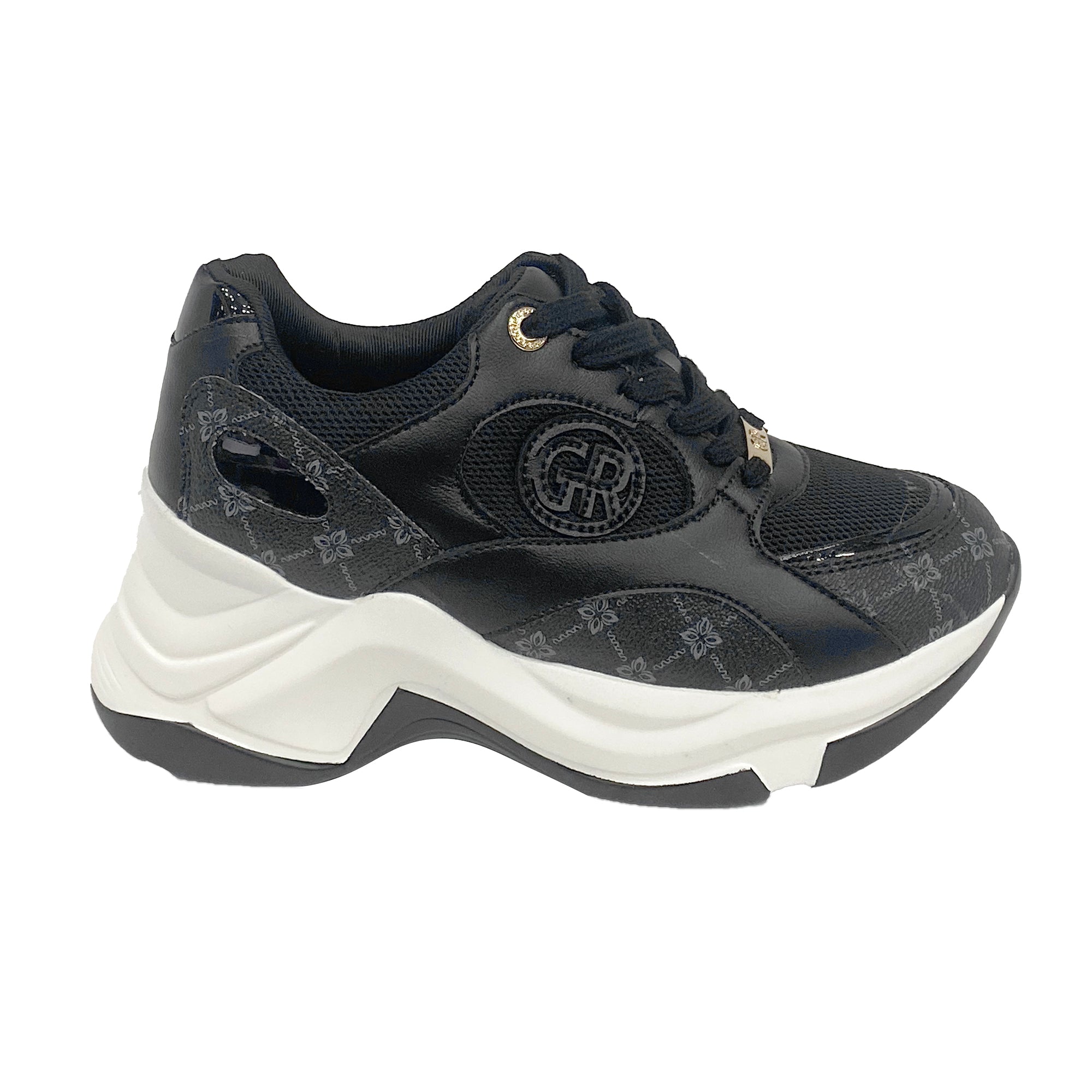 Γυναικεία sneakers με τακούνι 6.5 cm Μαύρο ANSIN