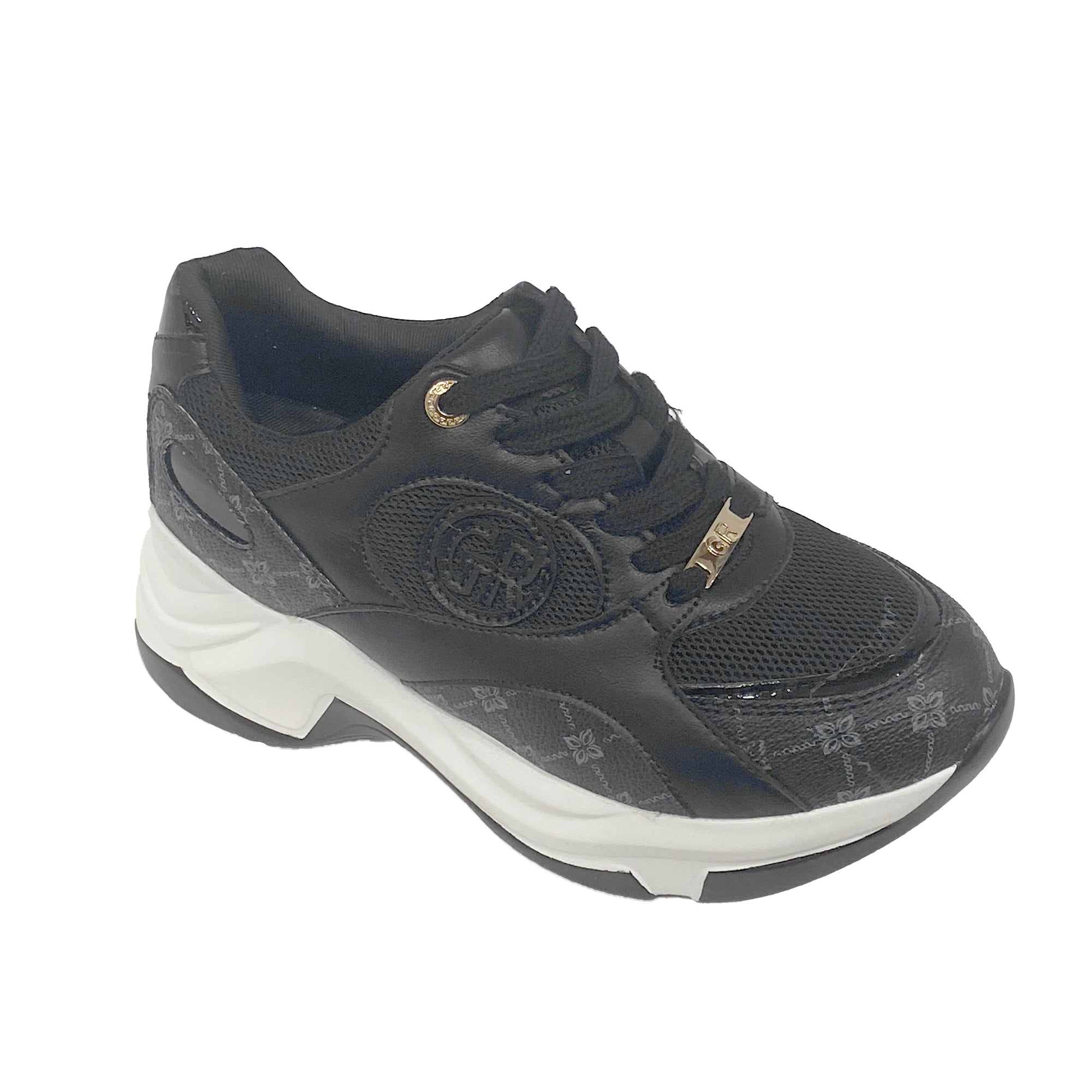 Γυναικεία sneakers με τακούνι 6.5 cm Μαύρο ANSIN