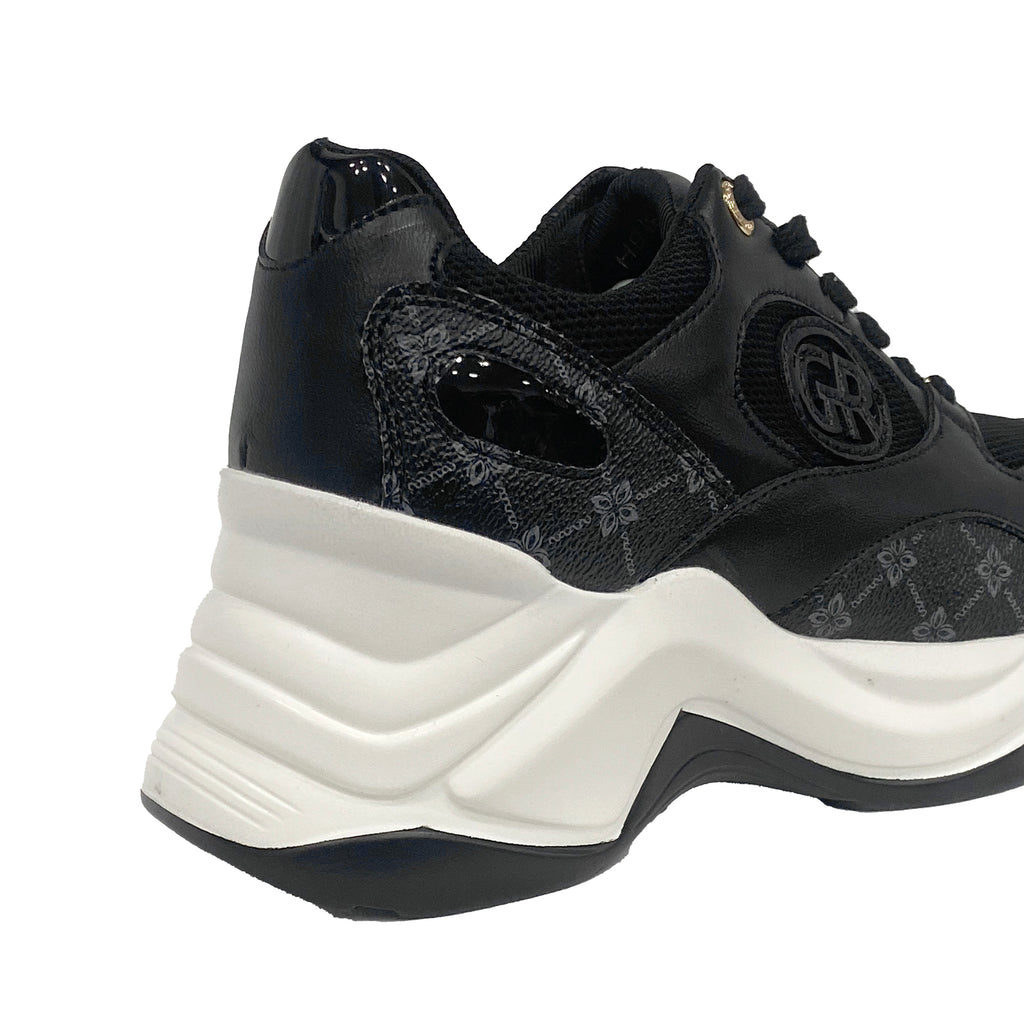 Γυναικεία sneakers με τακούνι 6.5 cm Μαύρο ANSIN