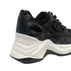 Γυναικεία sneakers με τακούνι 6.5 cm Μαύρο ANSIN
