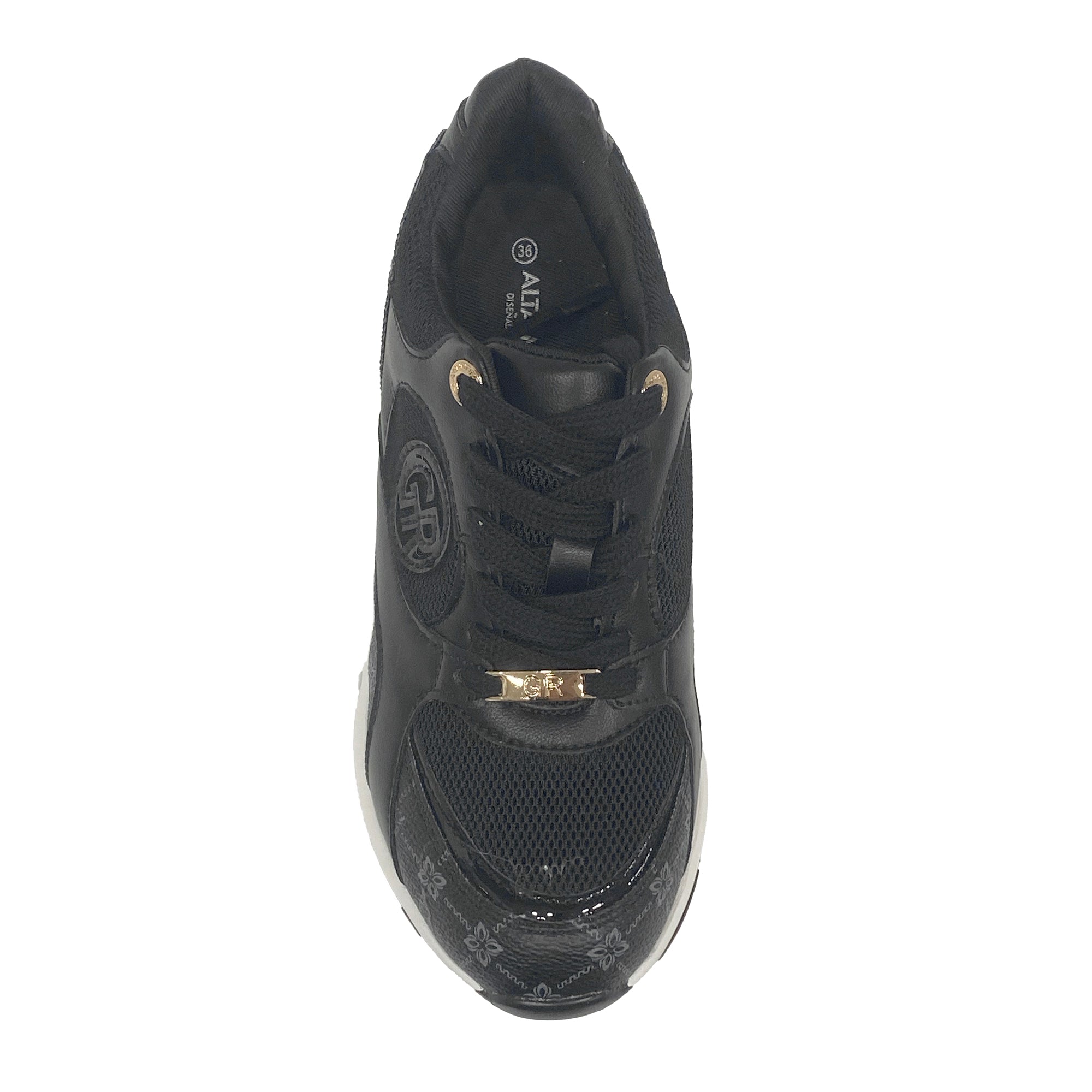 Γυναικεία sneakers με τακούνι 6.5 cm Μαύρο ANSIN
