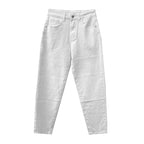 Γυναικείο τζιν παντελόνι Mom fit Λευκό ANSIN