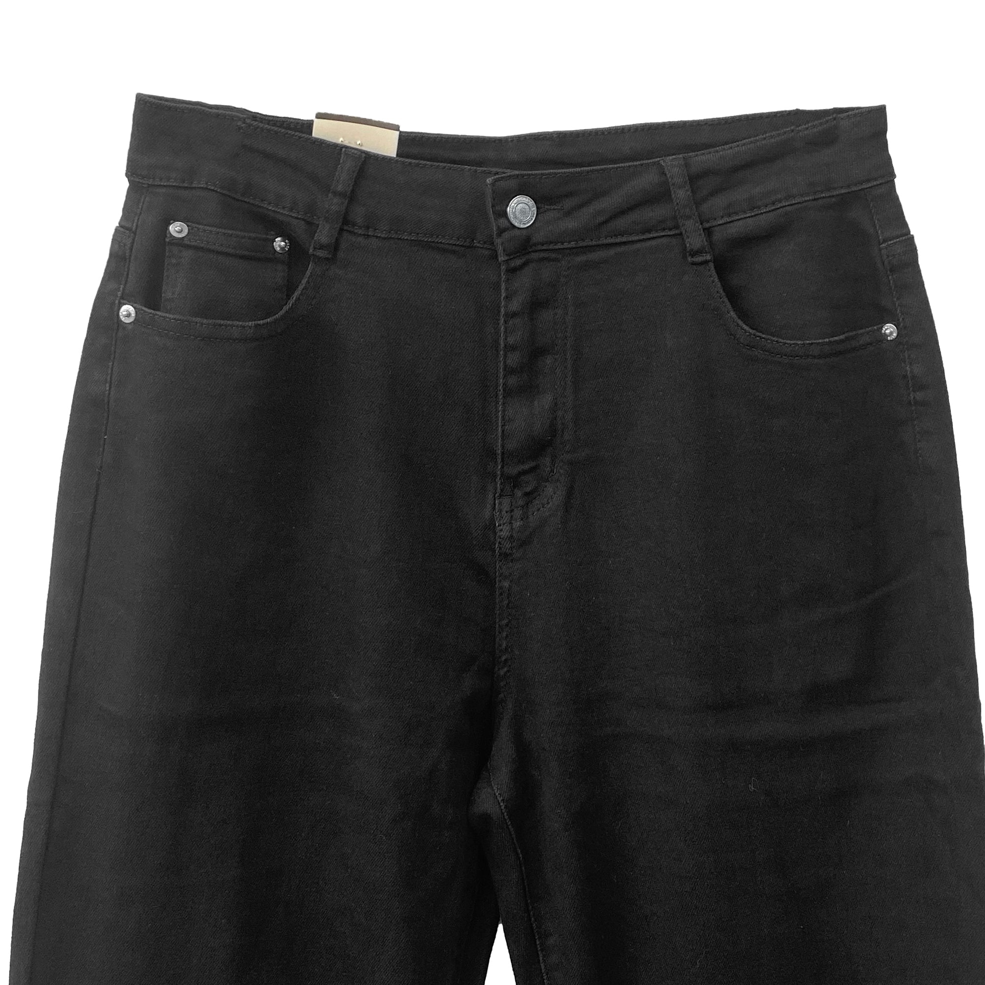 Γυναικείο ψηλόμεσο τζιν παντελόνι Mom fit Μαύρο ANSIN