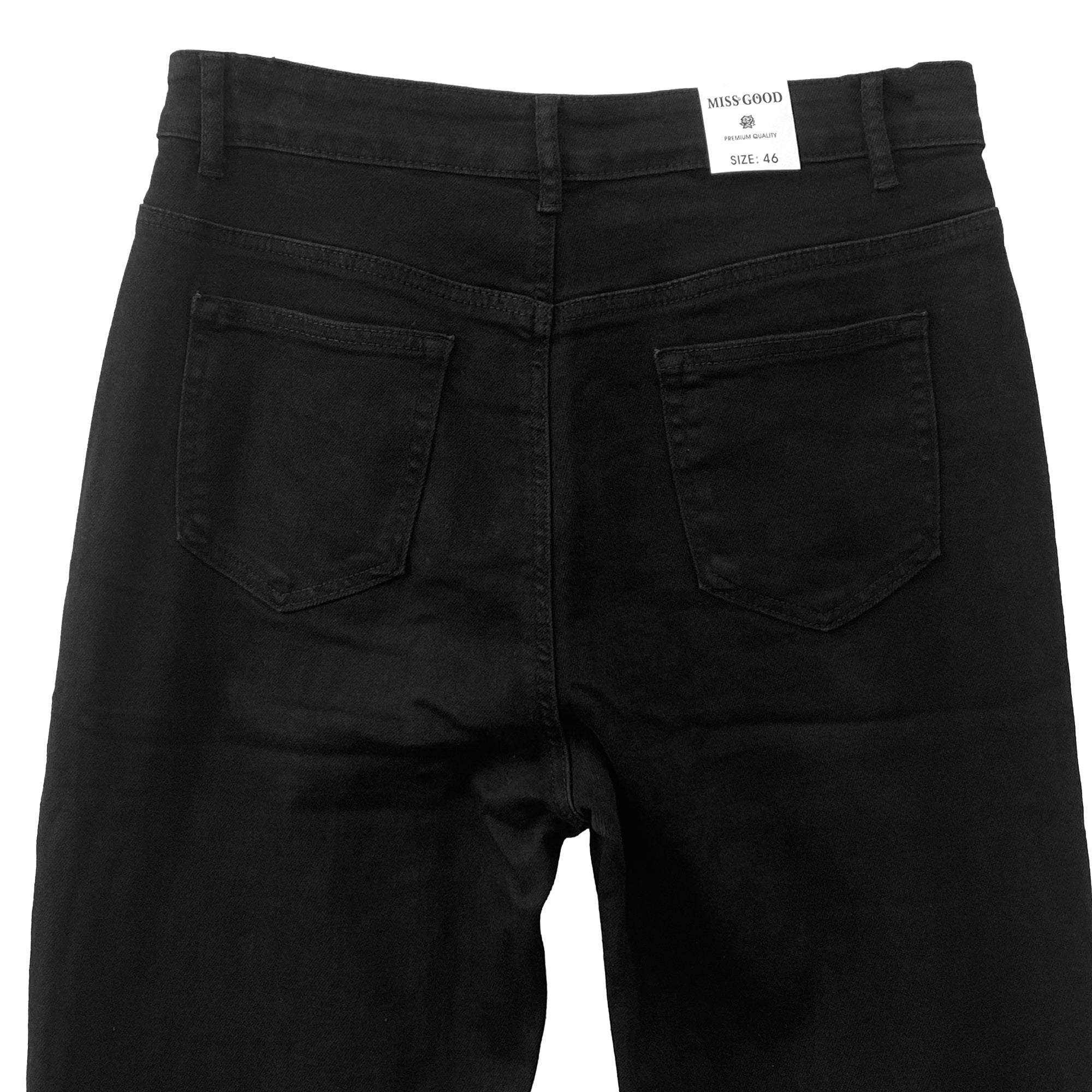 Γυναικείο ψηλόμεσο τζιν παντελόνι Mom fit Μαύρο ANSIN