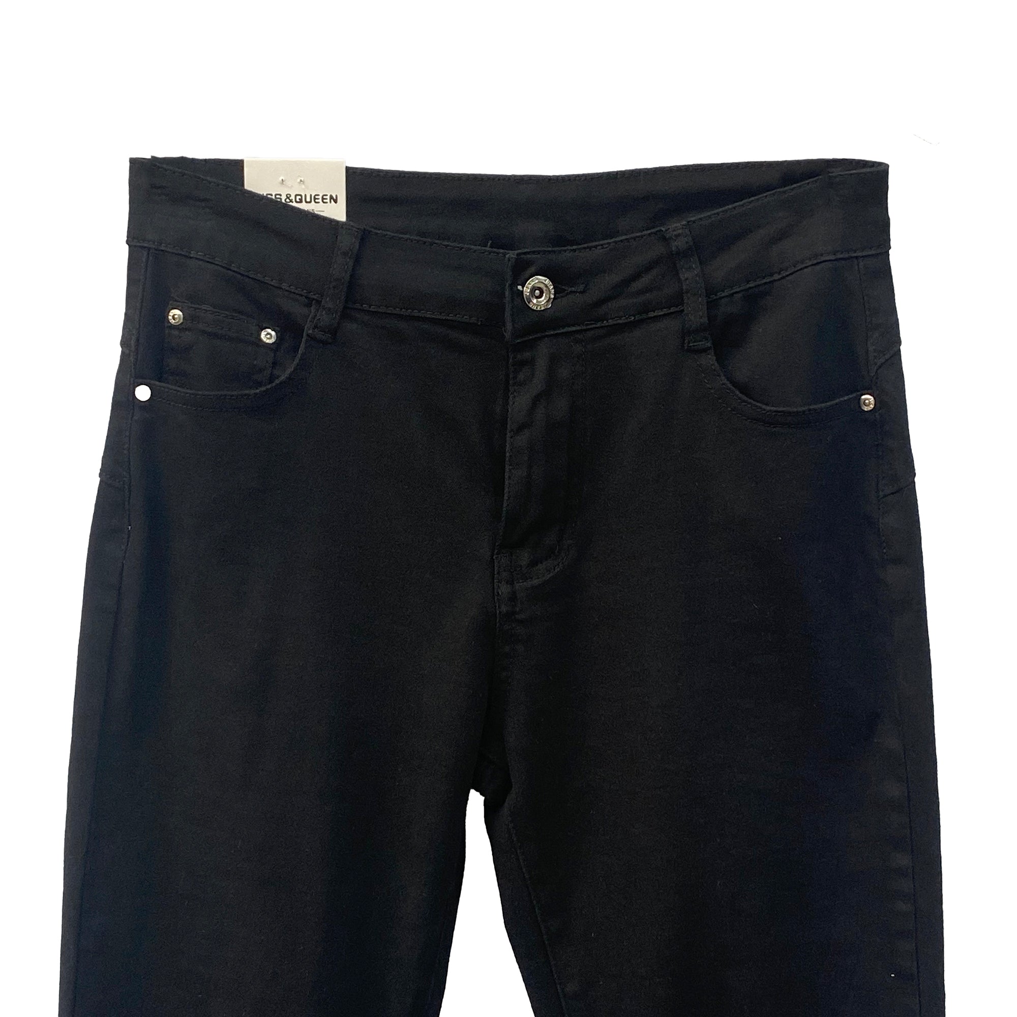 Γυναικείο ελαστικό τζιν παντελόνι push up Μαύρο ANSIN