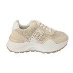 Γυναικεία Sneakers δίσολα με δαντέλα Μπεζ ANSIN