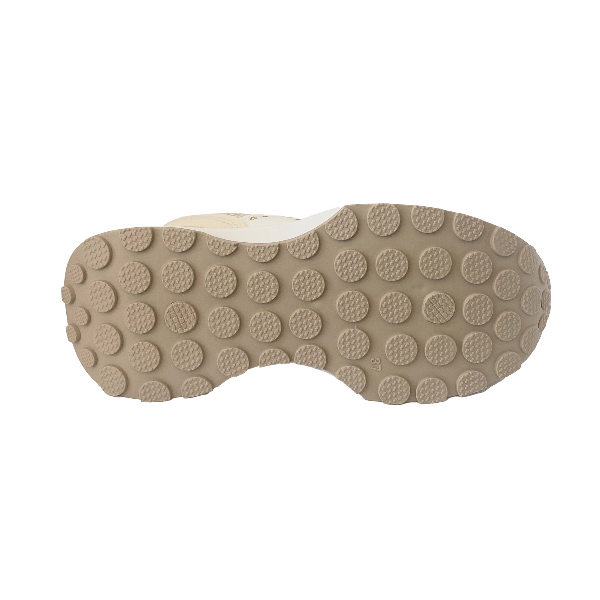 Γυναικεία Sneakers δίσολα με δαντέλα Μπεζ ANSIN