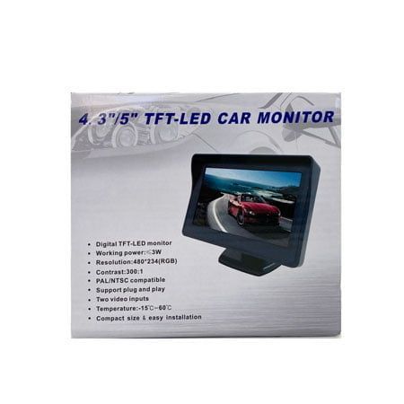 Αναδιπλούμενη οθόνη αυτοκινήτου TFT-LCD Monitor 4.3" OEM
