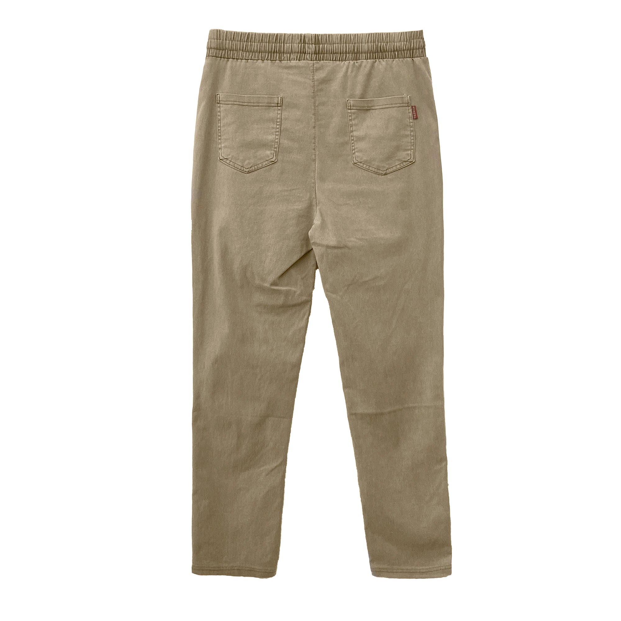 Γυναικείο τζιν παντελόνι ελαστικό με λάστιχο Καφέ ANSIN