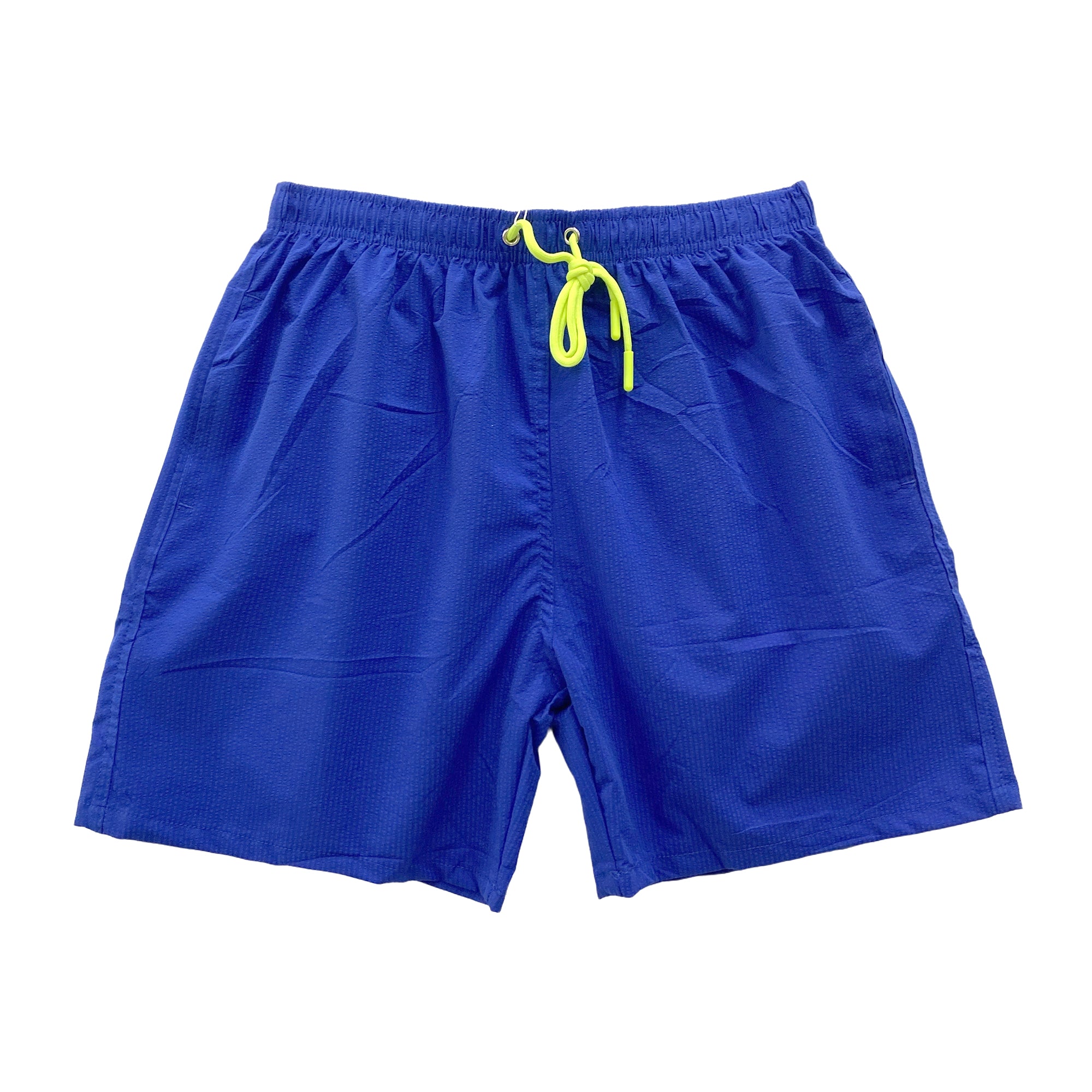 Ανδρικό μονόχρωμο μαγιό μέχρι το γόνατο Μπλε 6005