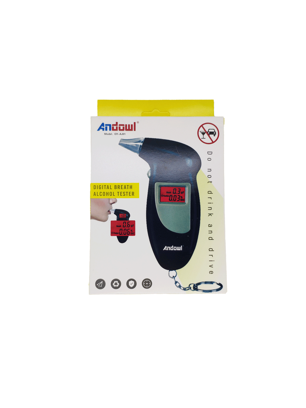 Andowl QY-AJ01 Ψηφιακός Μετρητής Αλκοόλ QY-AJ01 OEM