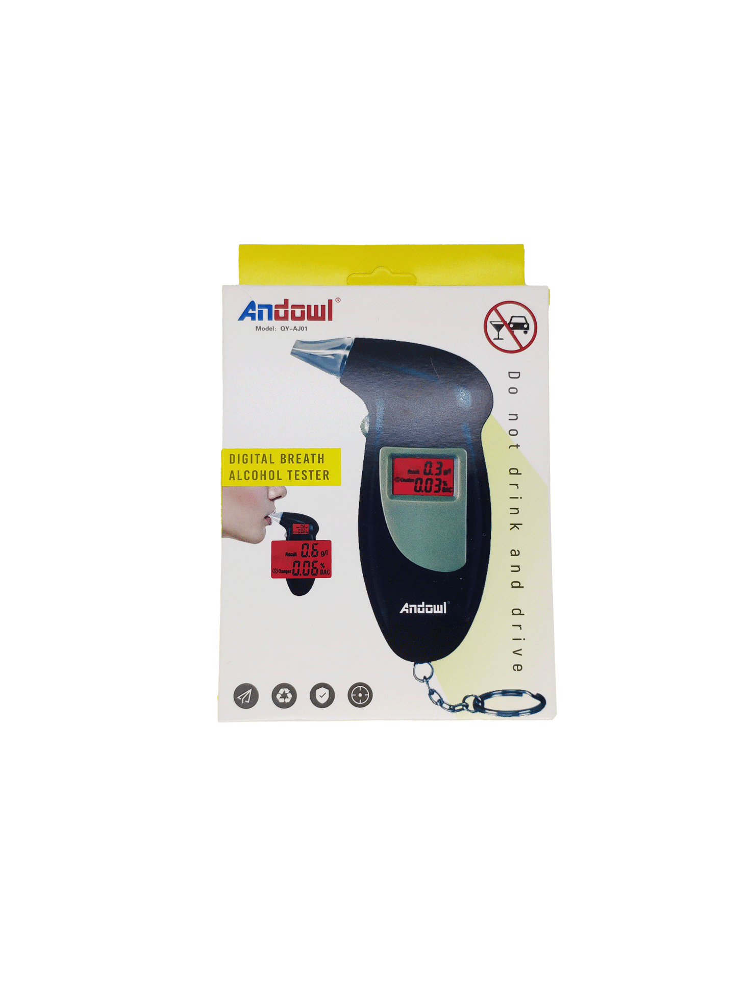 Andowl QY-AJ01 Ψηφιακός Μετρητής Αλκοόλ QY-AJ01 OEM