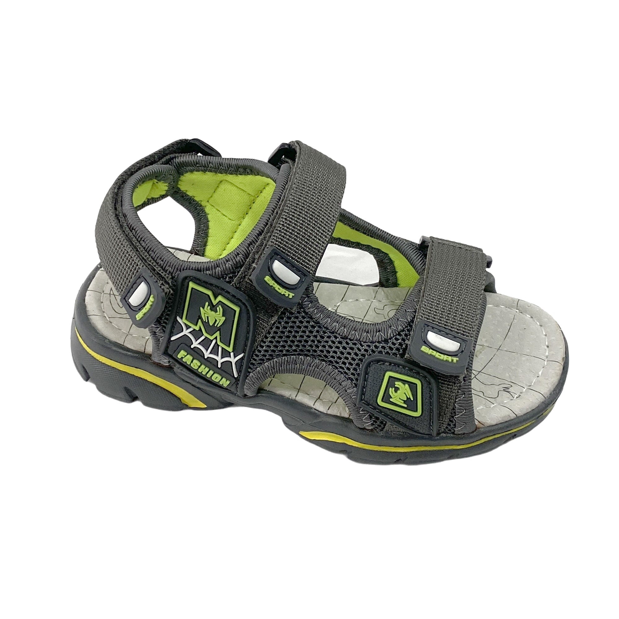 Αγορίστικα πέδιλα με velcro Γκρι 6083