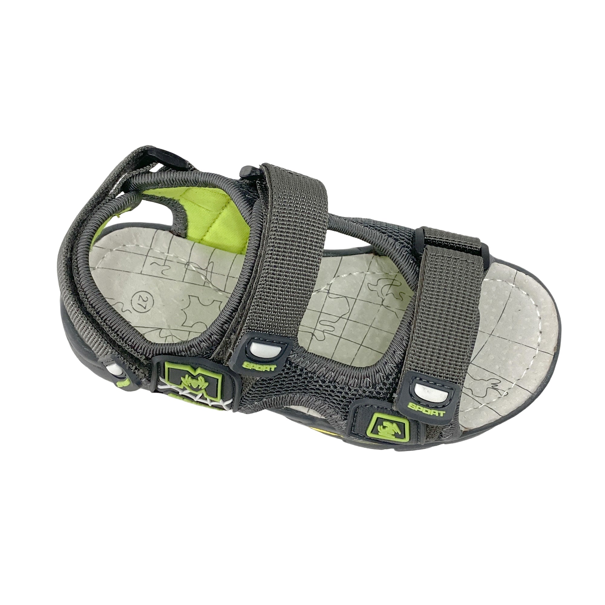 Αγορίστικα πέδιλα με velcro Γκρι 6083