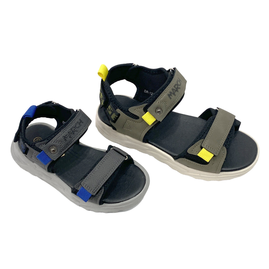 Αγορίστικα πέδιλα με velcro Γκρι L123