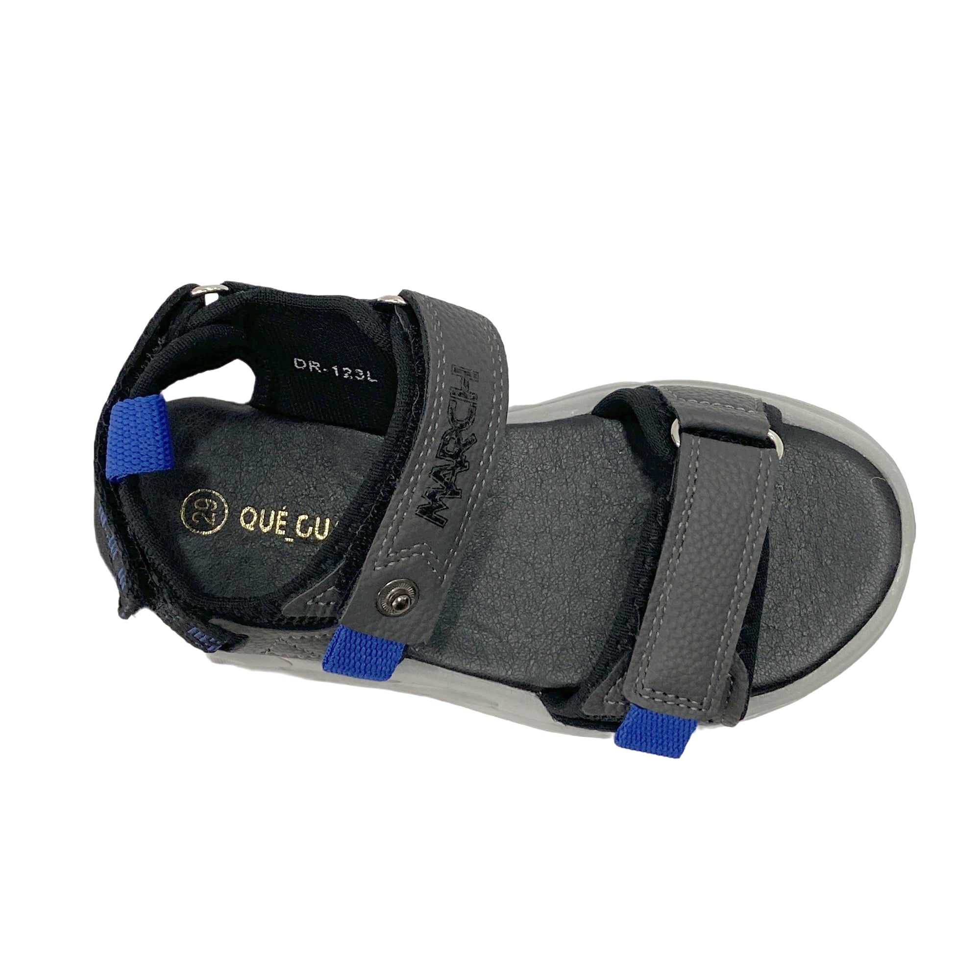 Αγορίστικα πέδιλα με velcro Γκρι L123