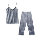 Γυναικεία καλοκαιρινή σατέν πιτζάμα πουά Γκρι 5001 ANSIN