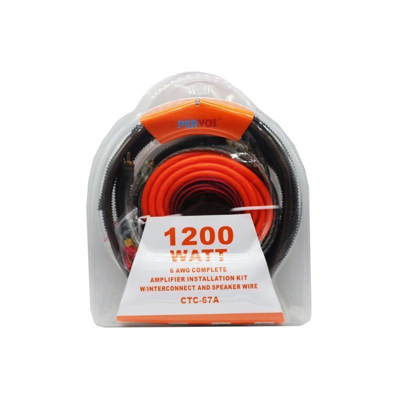 PERVOI σετ καλωδίων ενισχυτή αυτοκινήτου 1200W CTC67A - Amplifier installation kit interconnect and speaker wire PerVoi