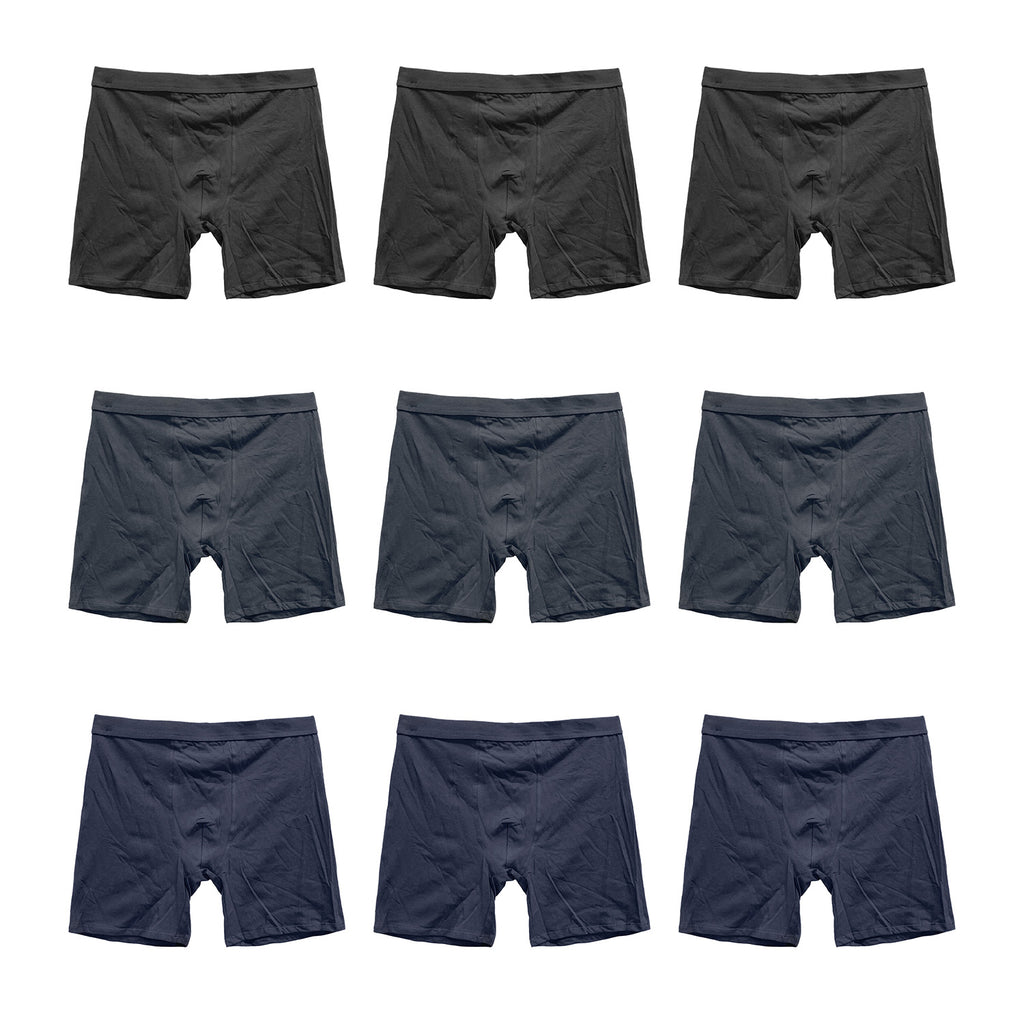 Ανδρικά μποξεράκια μακριά βαμβακερά 9pack Πολύχρωμο 08089 ANSIN