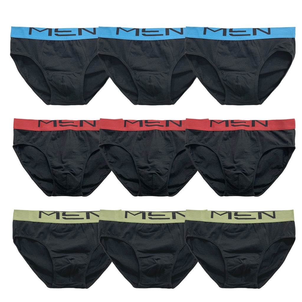 Ανδρικά σλιπάκια βαμβακερά 9pack Μαύρο 37089 ANSIN