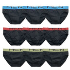 Ανδρικά σλιπάκια βαμβακερά 9pack Μαύρο 37089 ANSIN