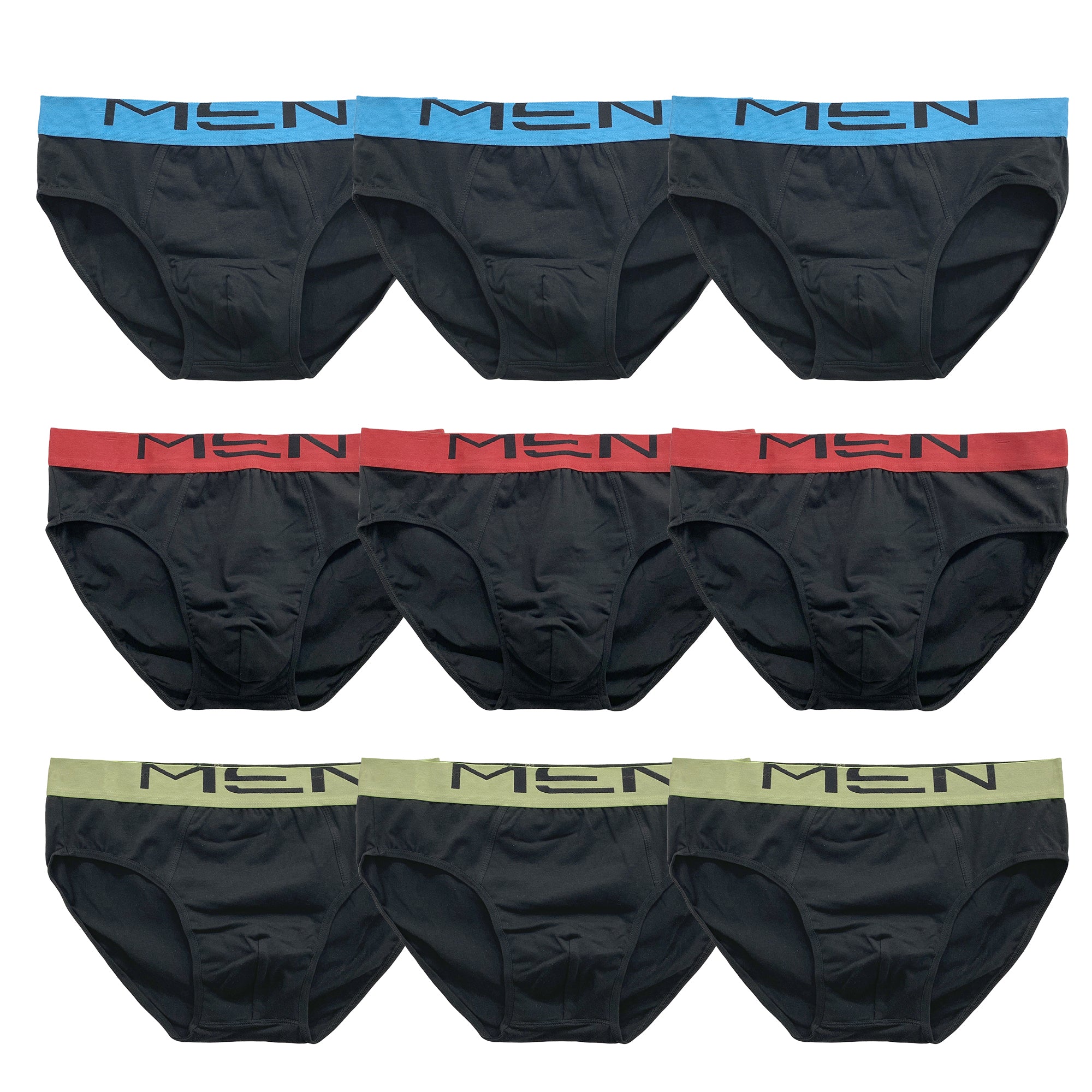 Ανδρικά σλιπάκια βαμβακερά 9pack Μαύρο 37089 ANSIN