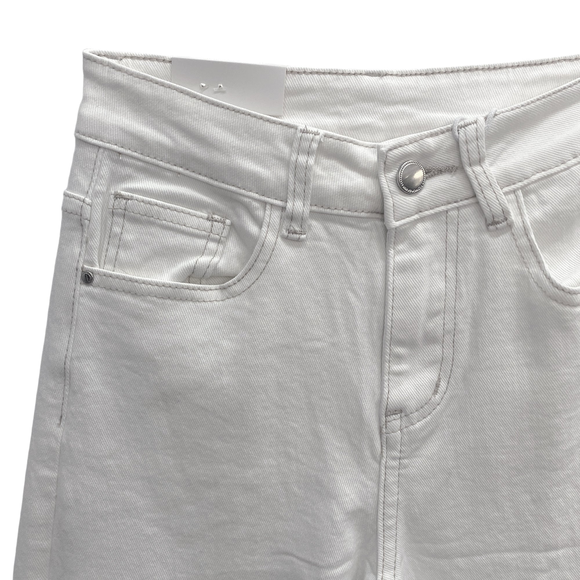 Γυναικεία τζιν παντελόνα straight leg Λευκό 6281 ANSIN
