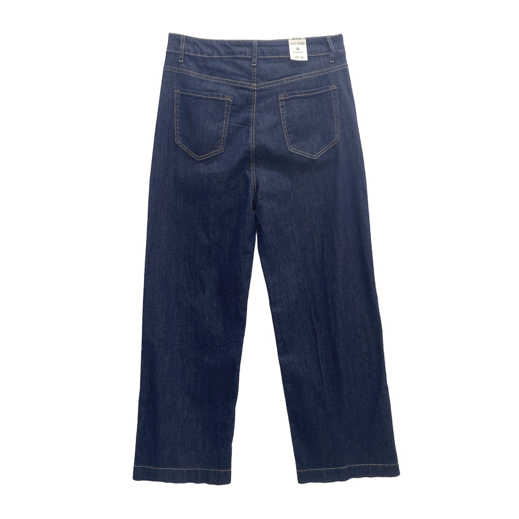 Γυναικεία τζιν παντελόνα wide leg ελαστική Μπλε 8667 ANSIN
