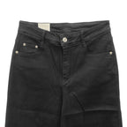 Γυναικεία τζιν παντελόνα ελαστική wide leg Μαύρο 9227