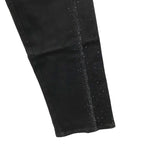 Γυναικεία τζιν παντελόνα wide leg με στρας Μαύρο 9577