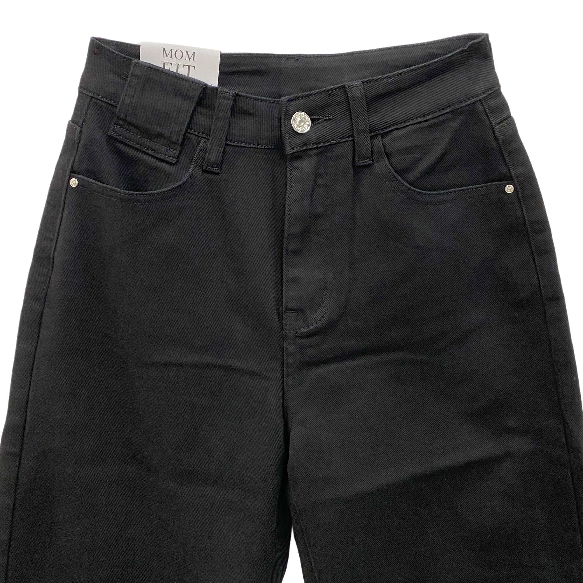 Γυναικείo τζιν παντελόνι mom fit Μαύρο 07713